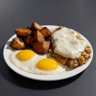 Chicken Fried Chicken and Eggs